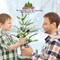 Small Christmas Tree 24 inch with 60 Lights Rustic Style Tabletop (White) 4"D x 4"W x 23.62"H